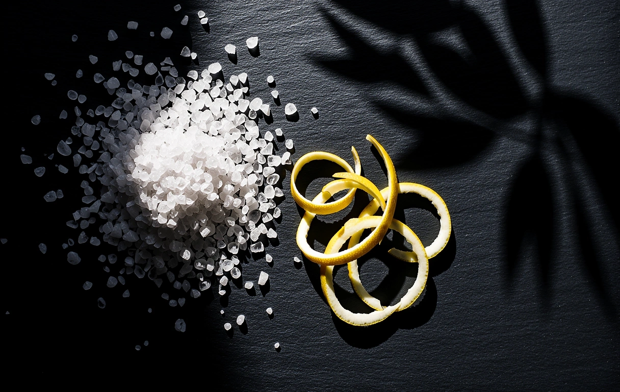 Sal marina y cítricos
