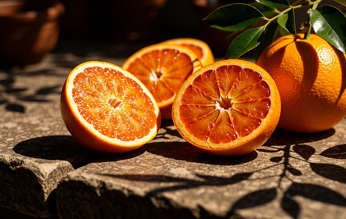 Naranjas mediterráneas frescas representando vitalidad