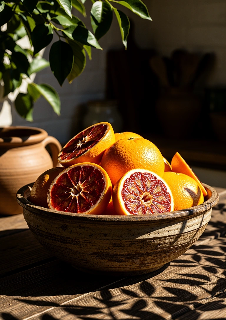 Naranjas frescas bajo el sol mediterráneo