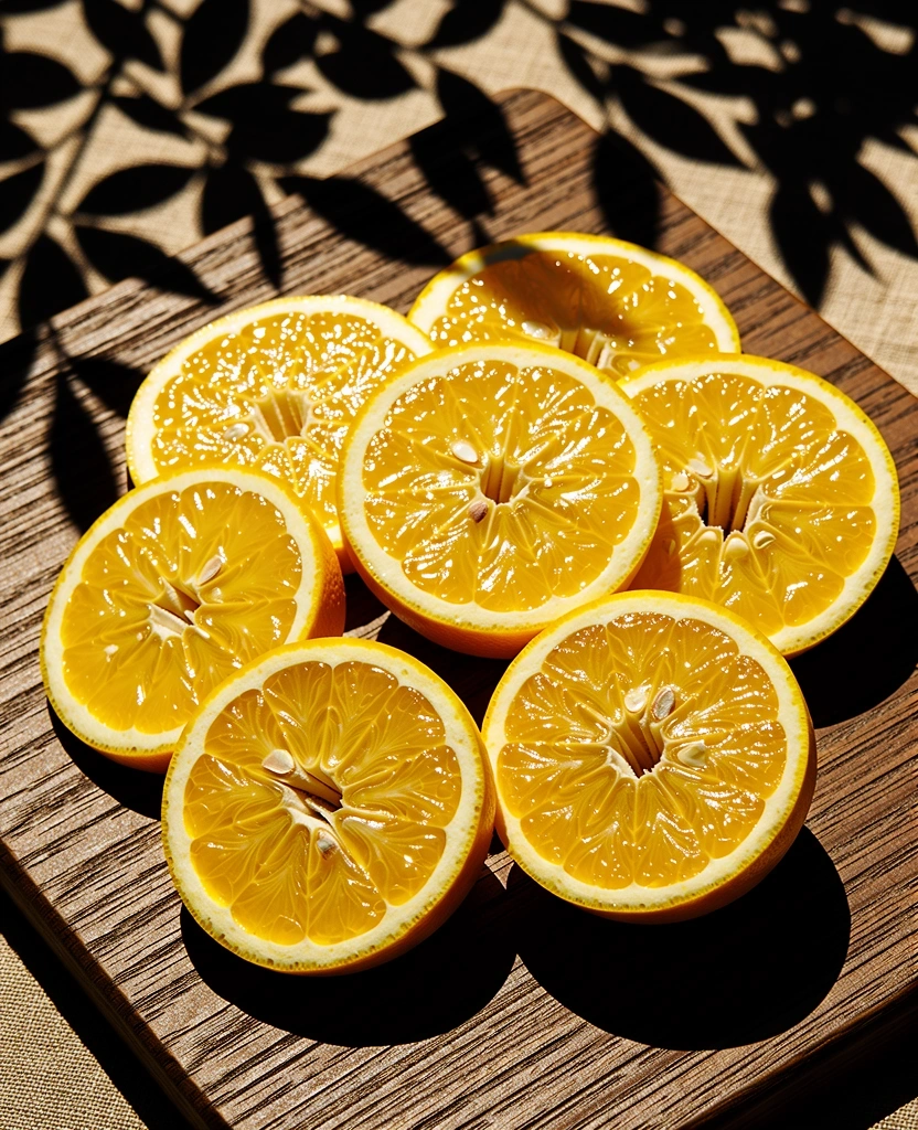 Naranjas frescas bajo el sol mediterráneo